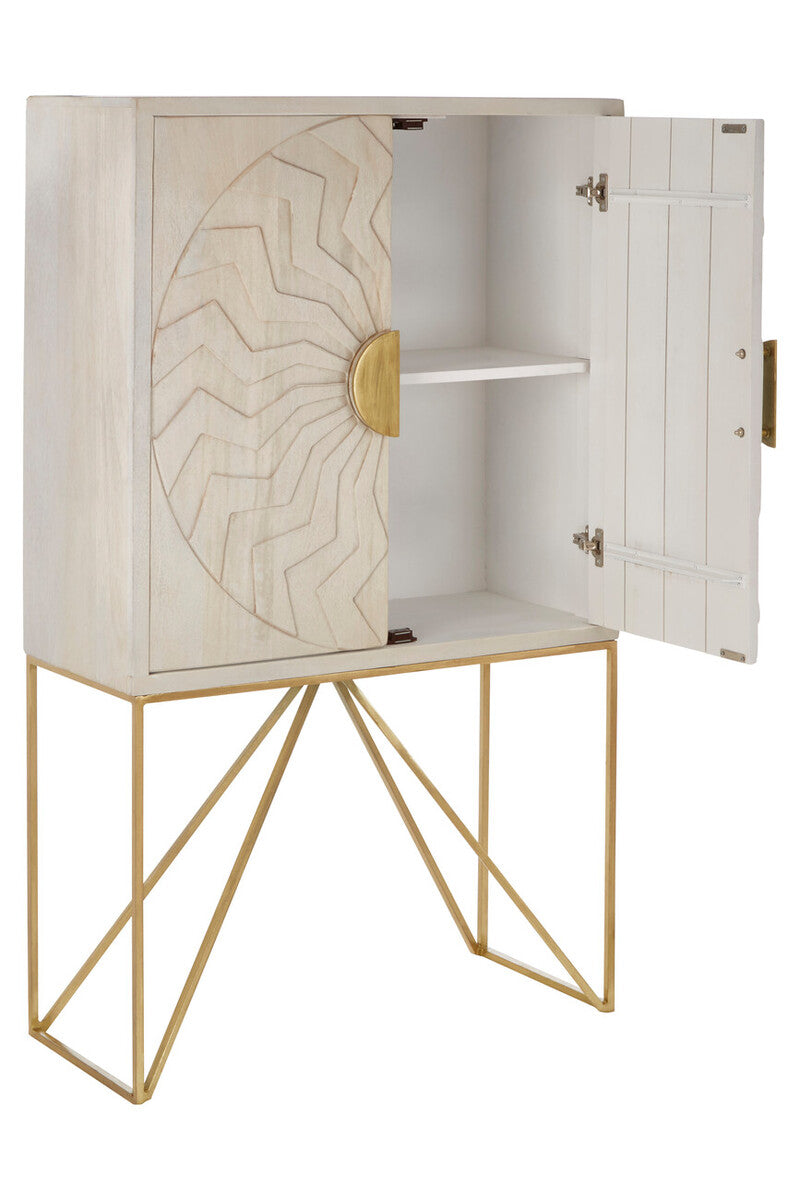 Sadras Whitewash Mango Wood Cabinet