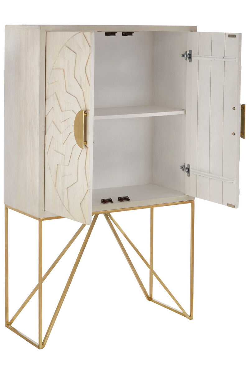 Sadras Whitewash Mango Wood Cabinet