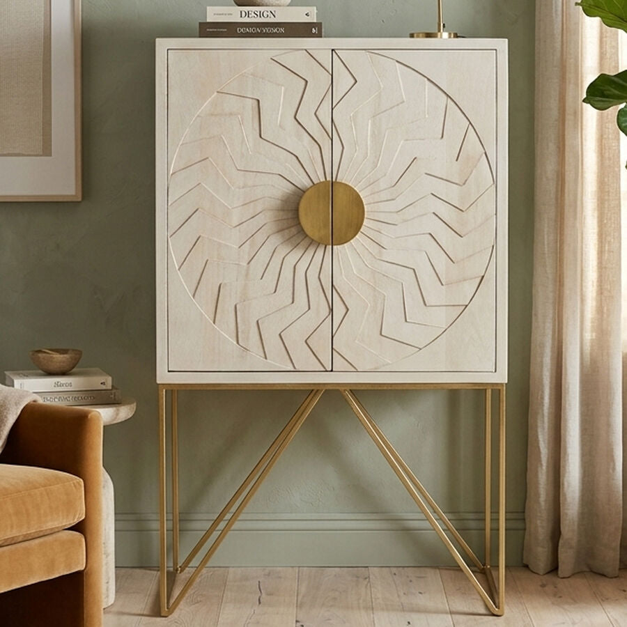 Sadras Whitewash Mango Wood Cabinet