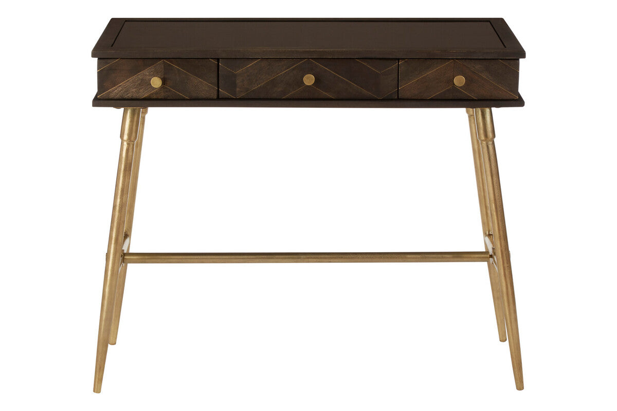 Sagor Dark Mango Wood Console Table with Drawers