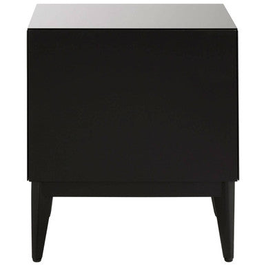 Rovigo Black Finish and Mirrored 2 Drawer Chest