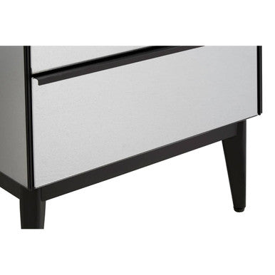 Rovigo Black Finish and Mirrored 2 Drawer Chest