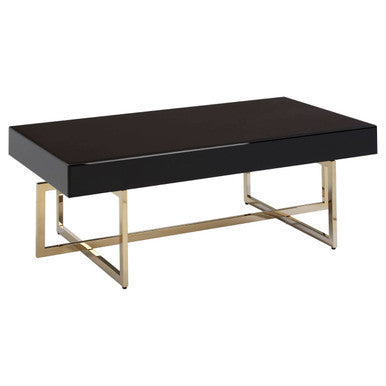 Ragusa Black Mirrored Glass Coffee Table