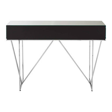 Rovo Mirrored and Silver Finish Console Table with Drawers