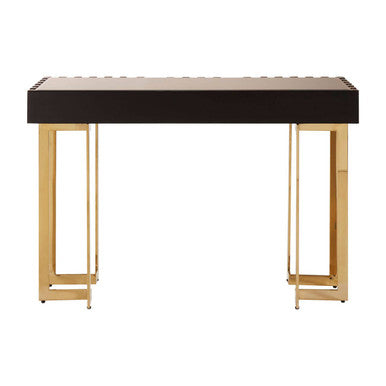 Rivoli Gold Mirrored Console Table with Drawer