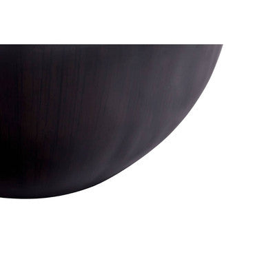 Gabo Black and Natural Bamboo Small Round Coffee Table