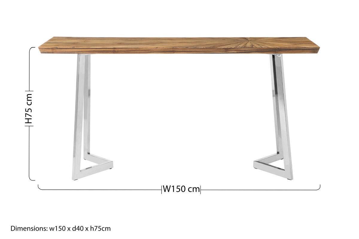 Gabar Natural Bamboo Console Table