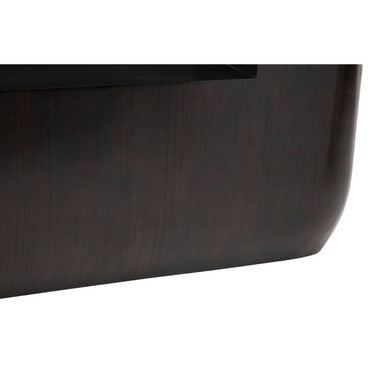 Gabelle Black Bamboo Oval Console Table