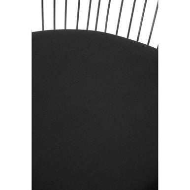 Anzio Black Velvet Chair with Brushed Silver Finish Frame