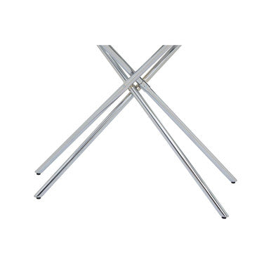 Oria Silver Finish 2 Tier Tray Side Table