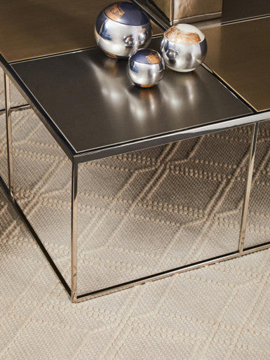 Oria Brushed Silver and Gold Finish Coffee Table