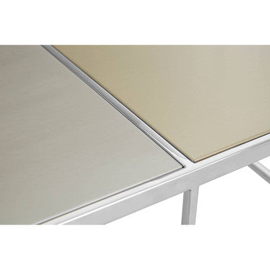 Oria Brushed Silver and Gold Finish Coffee Table