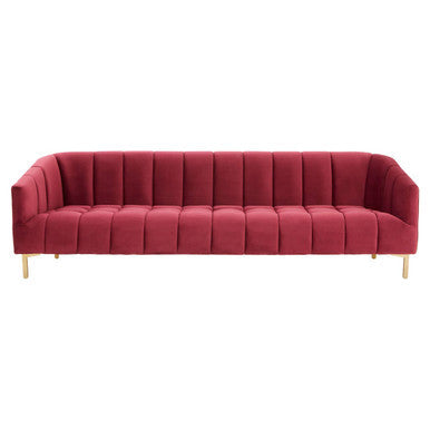 Bella Wine Velvet 3 Seater Sofa
