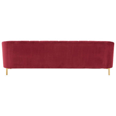 Bella Wine Velvet 3 Seater Sofa