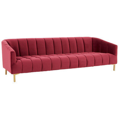 Bella Wine Velvet 3 Seater Sofa