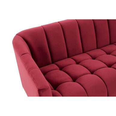 Bella Wine Velvet 3 Seater Sofa