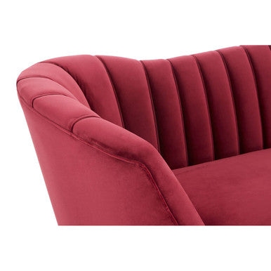 Binky Red Wine Velvet 3 Seater Sofa