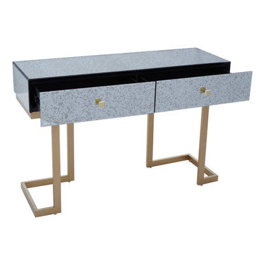 Kesena Antique Mirrored 2 Drawer Console Table