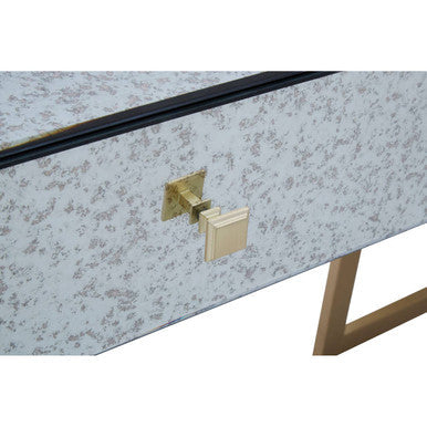 Kesena Antique Mirrored 2 Drawer Console Table