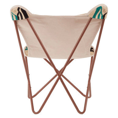 Cefena Multi Coloured Geometric Pattern Butterfly Chair