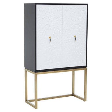 Dumas Black and White 2 Door Cabinet
