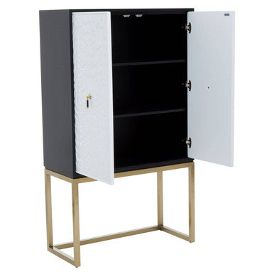 Dumas Black and White 2 Door Cabinet