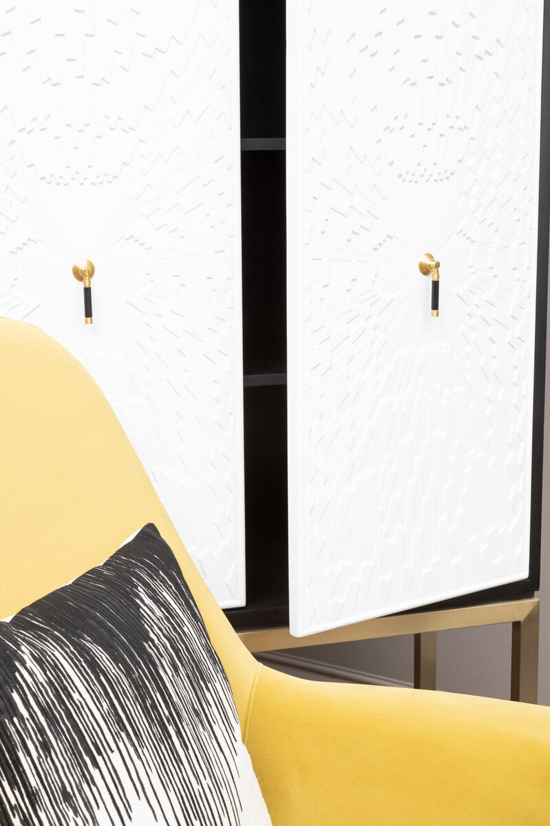 Dumas Black and White 2 Door Cabinet