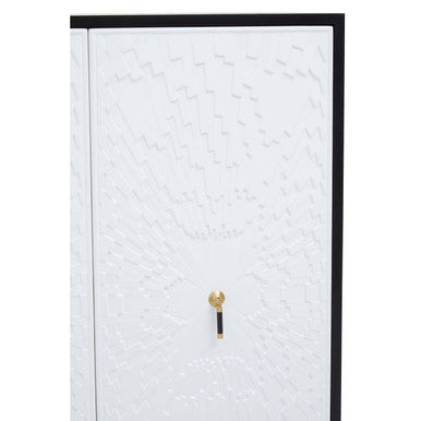 Dumas Black and White 2 Door Cabinet