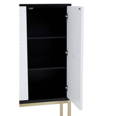 Dumas Black and White 2 Door Cabinet