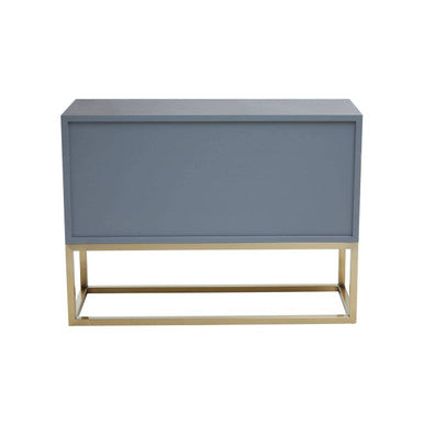 Deskey Grey Shagreen Effect 4 Drawer Console Table