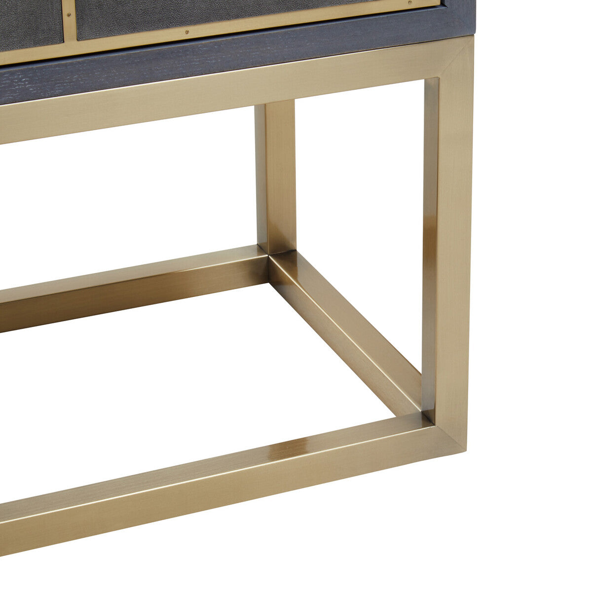 Deskey Grey Shagreen Effect 4 Drawer Console Table