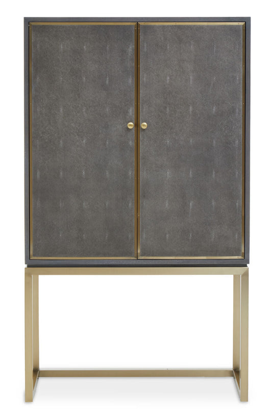 Deskey Grey Shagreen Effect Cabinet