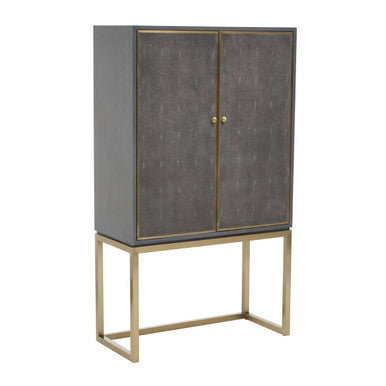 Deskey Grey Shagreen Effect Cabinet