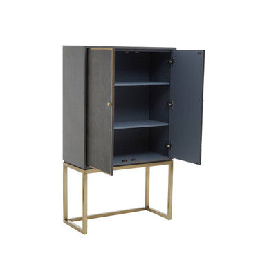 Deskey Grey Shagreen Effect Cabinet