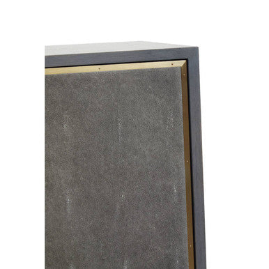Deskey Grey Shagreen Effect Cabinet