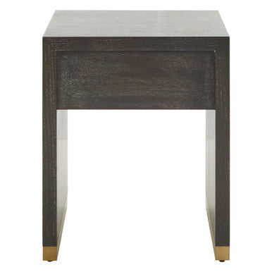 Deskey Grey Shagreen Effect 1 Drawer Side Table