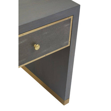 Deskey Grey Shagreen Effect 1 Drawer Side Table