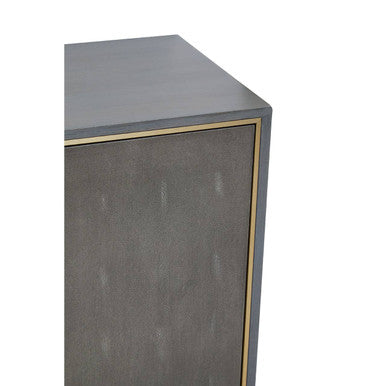 Deskey Grey Shagreen Effect 2 Door and 3 Drawer Sideboard