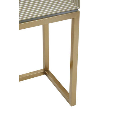 Duvali Grey and Champagne Finish 2 Door Tall Cabinet