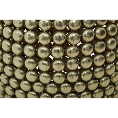 Templar Gold Finish Beaded Side Table and Stool