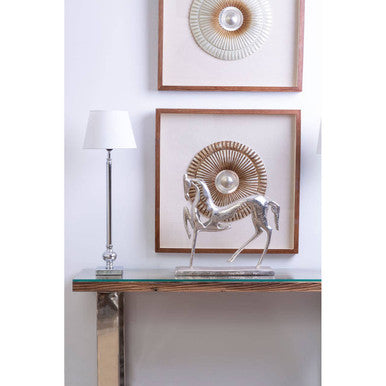 Kerala Natural Recycled Wood Console Table with Curved Legs