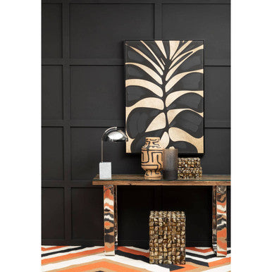 Kerala Natural Recycled Wood Console Table with Curved Legs