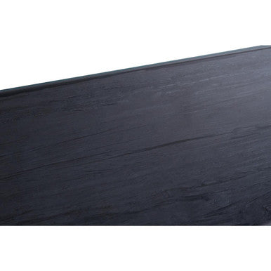 Kerala Black Recycled Wood Console Table with Curved Legs
