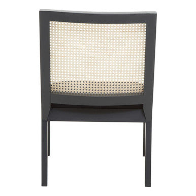 Corso Natural Rattan and Black Velvet Arm Chair