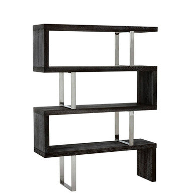 Ulmus Black Elm Wood 4 Tier Shelf Unit