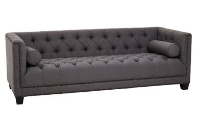 3 Seater Grey Fabric Sofa | Surina