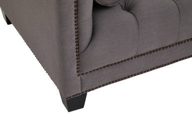 3 Seater Grey Fabric Sofa | Surina