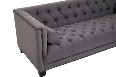 3 Seater Grey Fabric Sofa | Surina