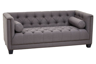 2 Seater Grey Fabric Sofa | Surina