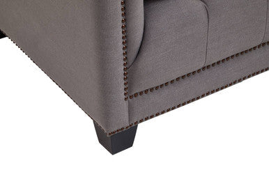 2 Seater Grey Fabric Sofa | Surina